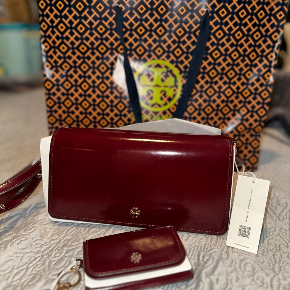 Tory Burch Dark Red Crossbody Bag